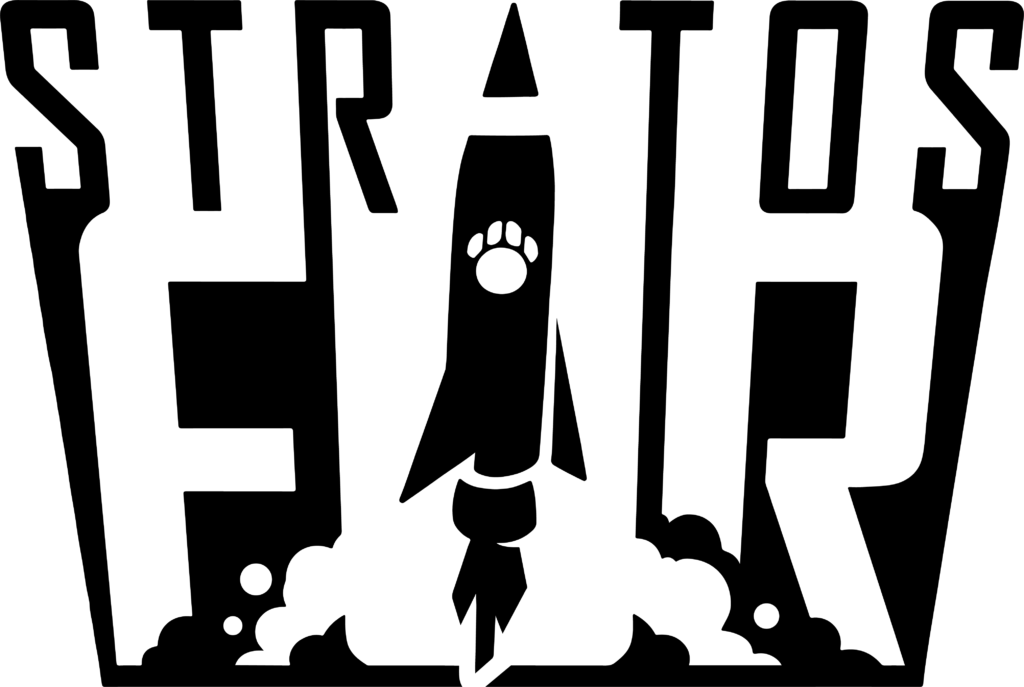 stratosfur logo black and white